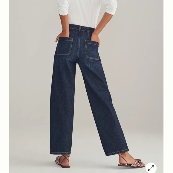 PILCRO The Column Ultra High-Rise Cropped Jeans Size 29 - Picture 2 of 9